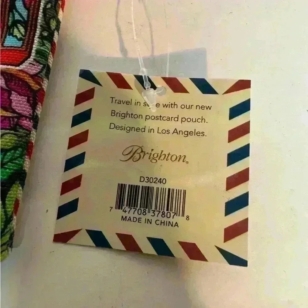 NWT Brighton First Class Airmail BRIGHTON!!! Multicolor Postcard Travel Pouch - Picture 7 of 7